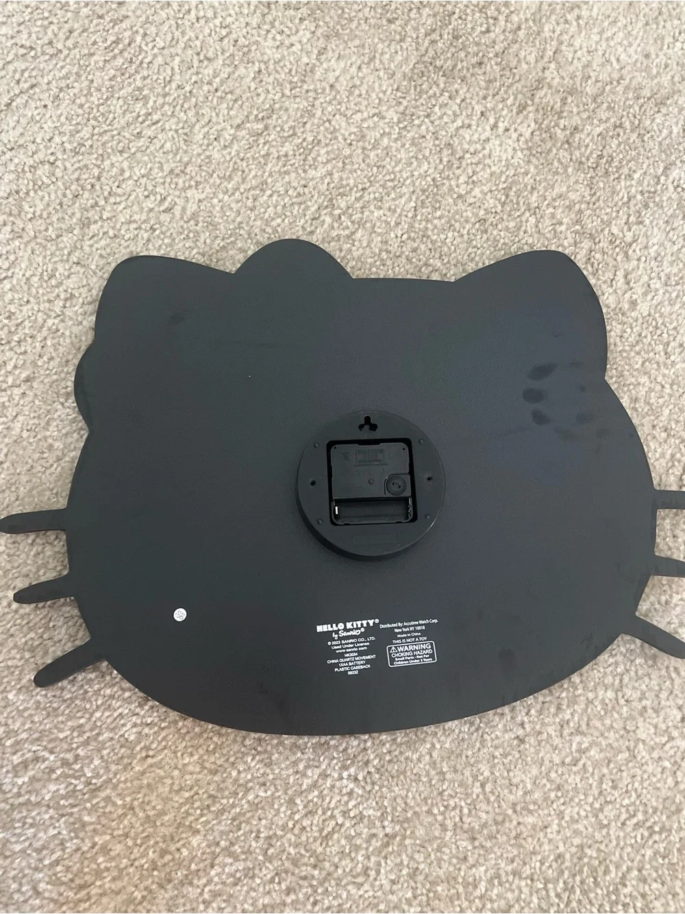 Hello Kitty White Face Wall Clock with Red Bow